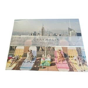 Graymalin Puzzle, 1000 Piece, Cute Dogs Sunbathing, 20” x 27”, Discontinued.